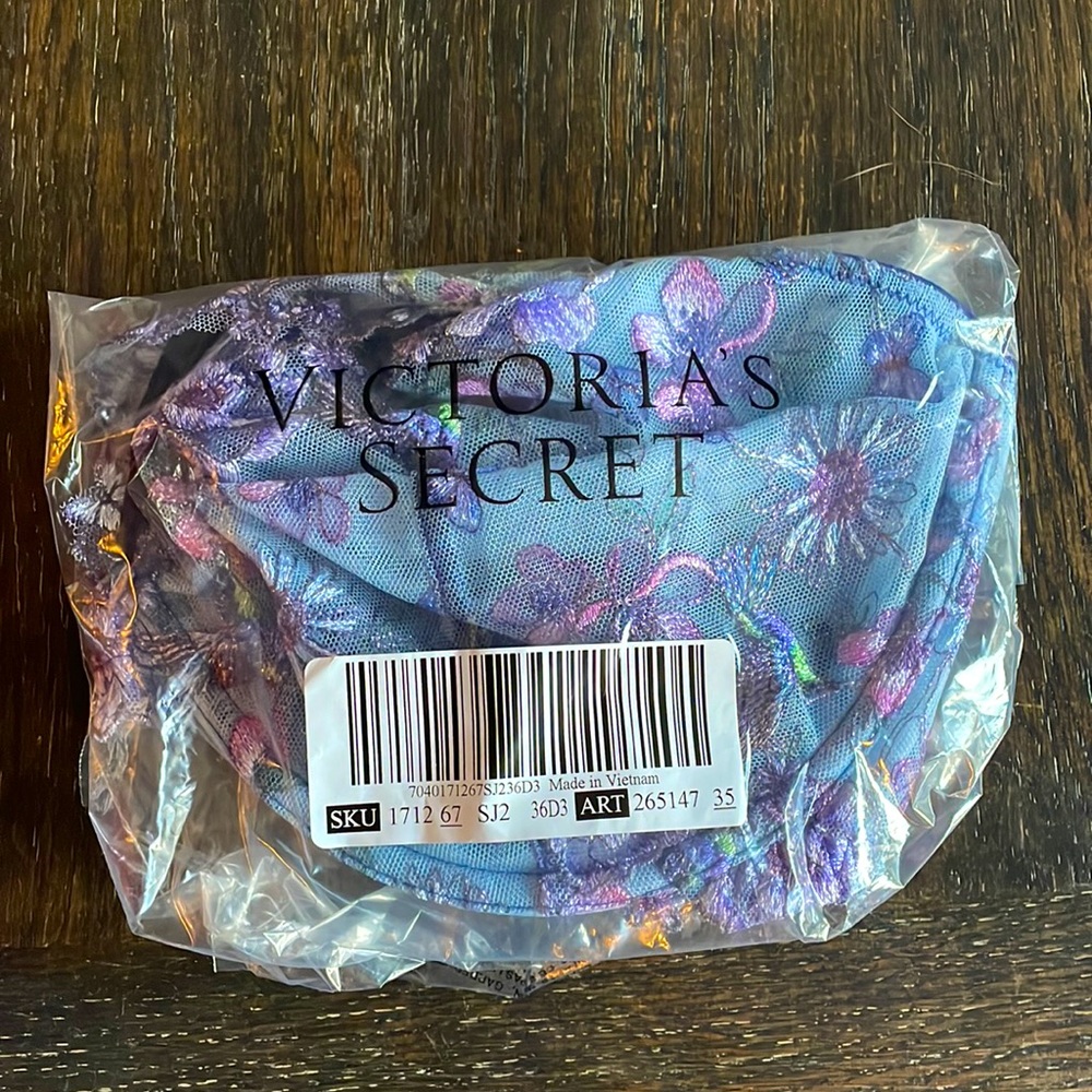 Embroidered Low Cut Demi/ Demo-Bonnet Bra by Victoria’s Secret